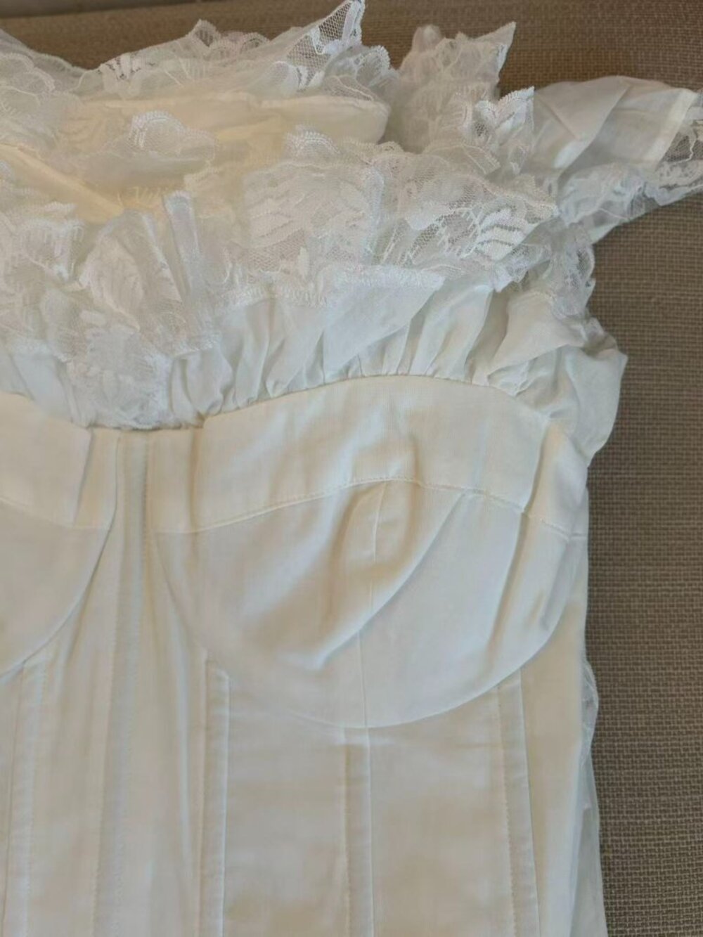 Selkie The Ivory Cupid Midi Dress White Lace Party Wedding Large - Picture 8 of 13